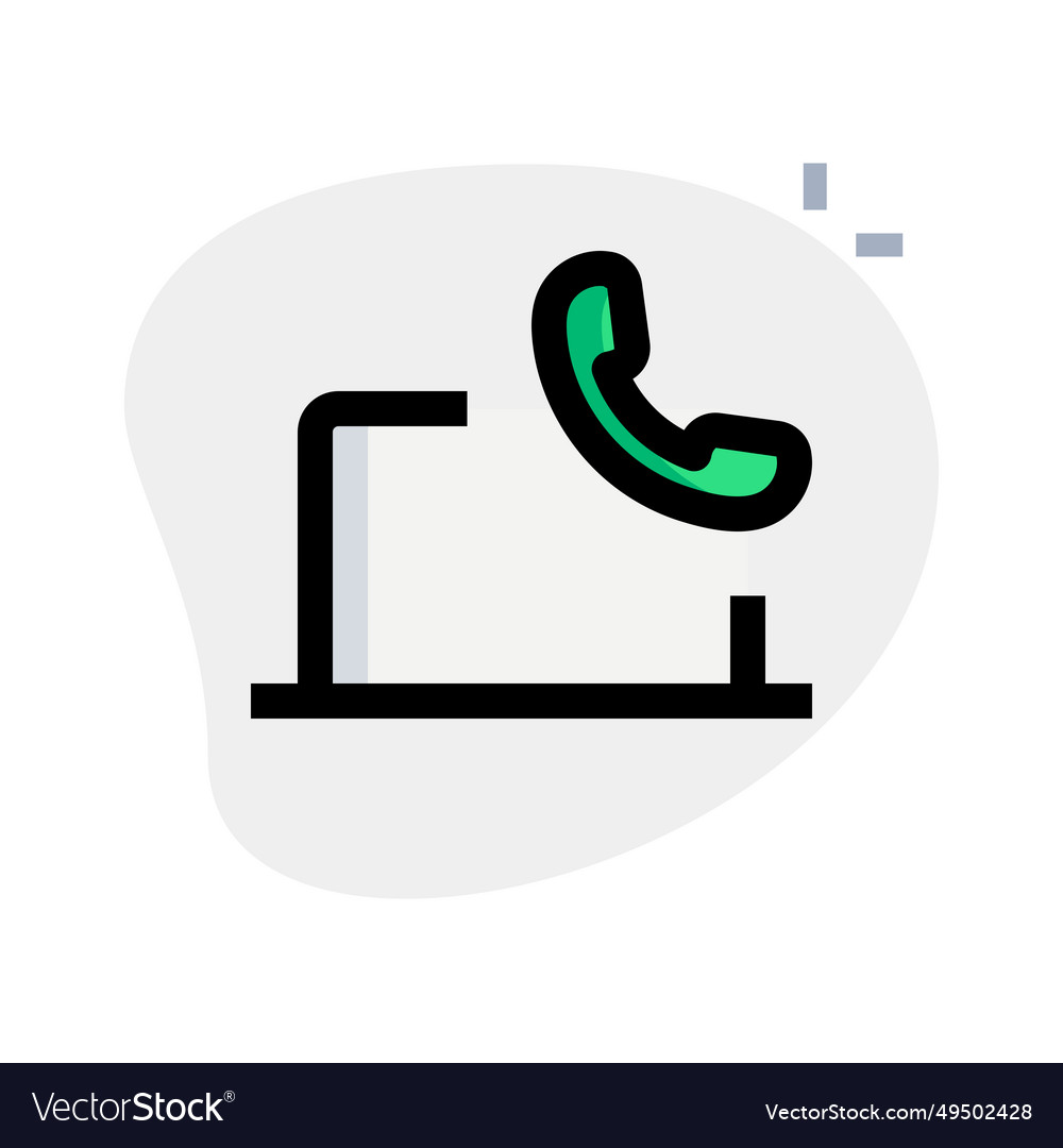 Laptop with phone capabilities for communication vector image