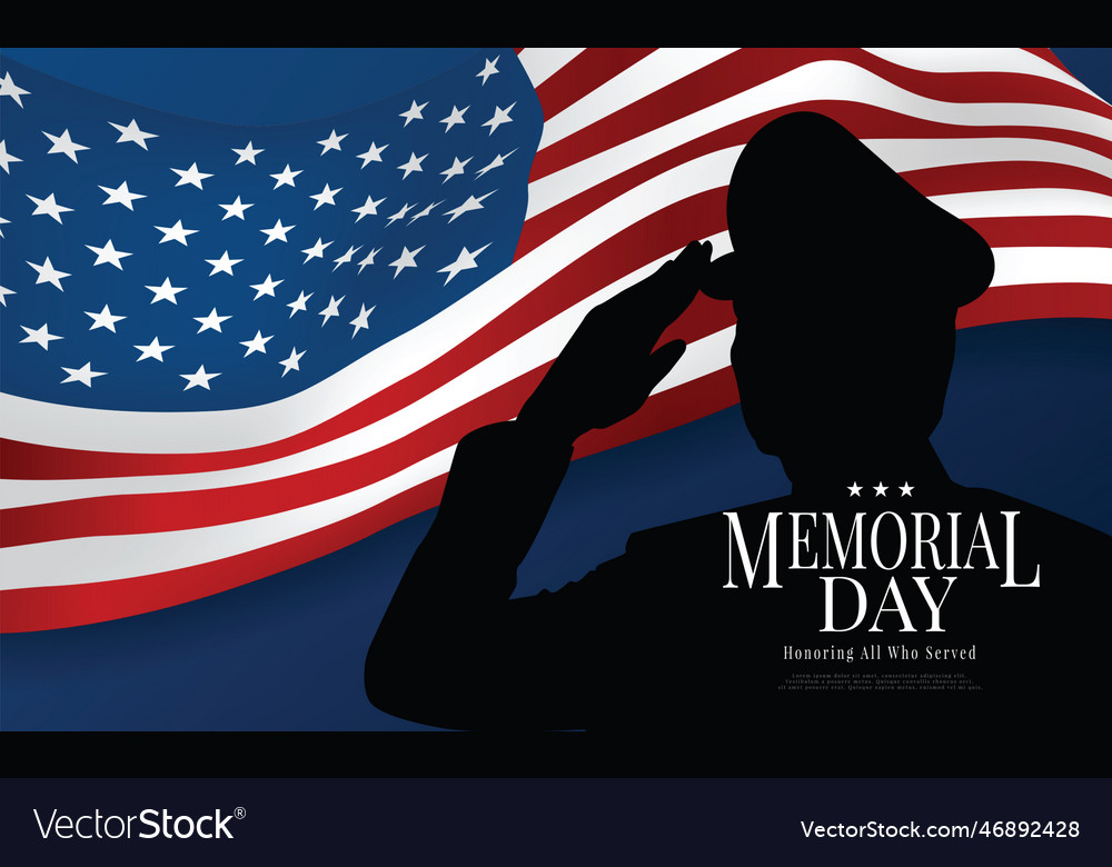 Memorial day remember and honor Royalty Free Vector Image