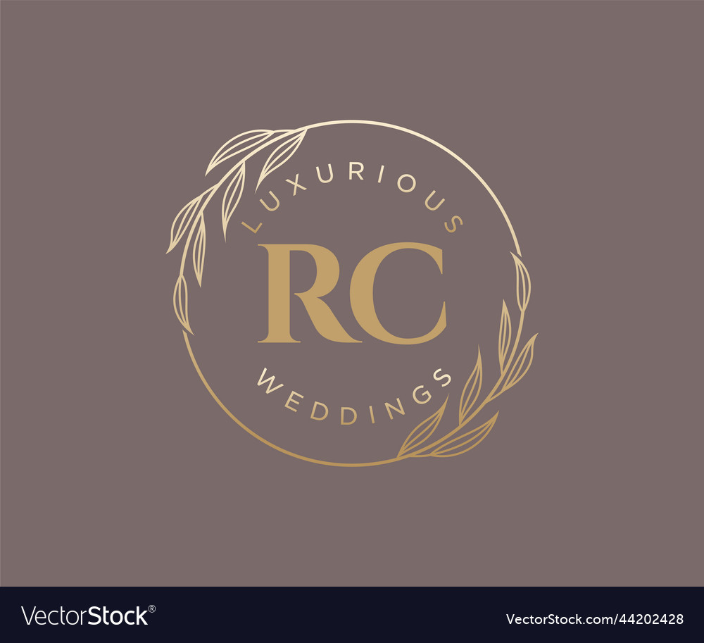 Rc initials letter wedding monogram logos