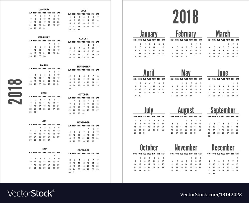 simple black and white pocket calendar years calander years