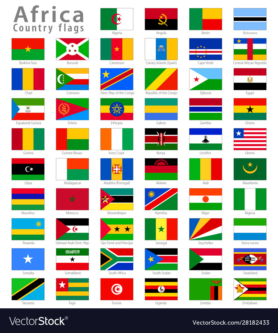 African countries Royalty Free Vector Image - VectorStock