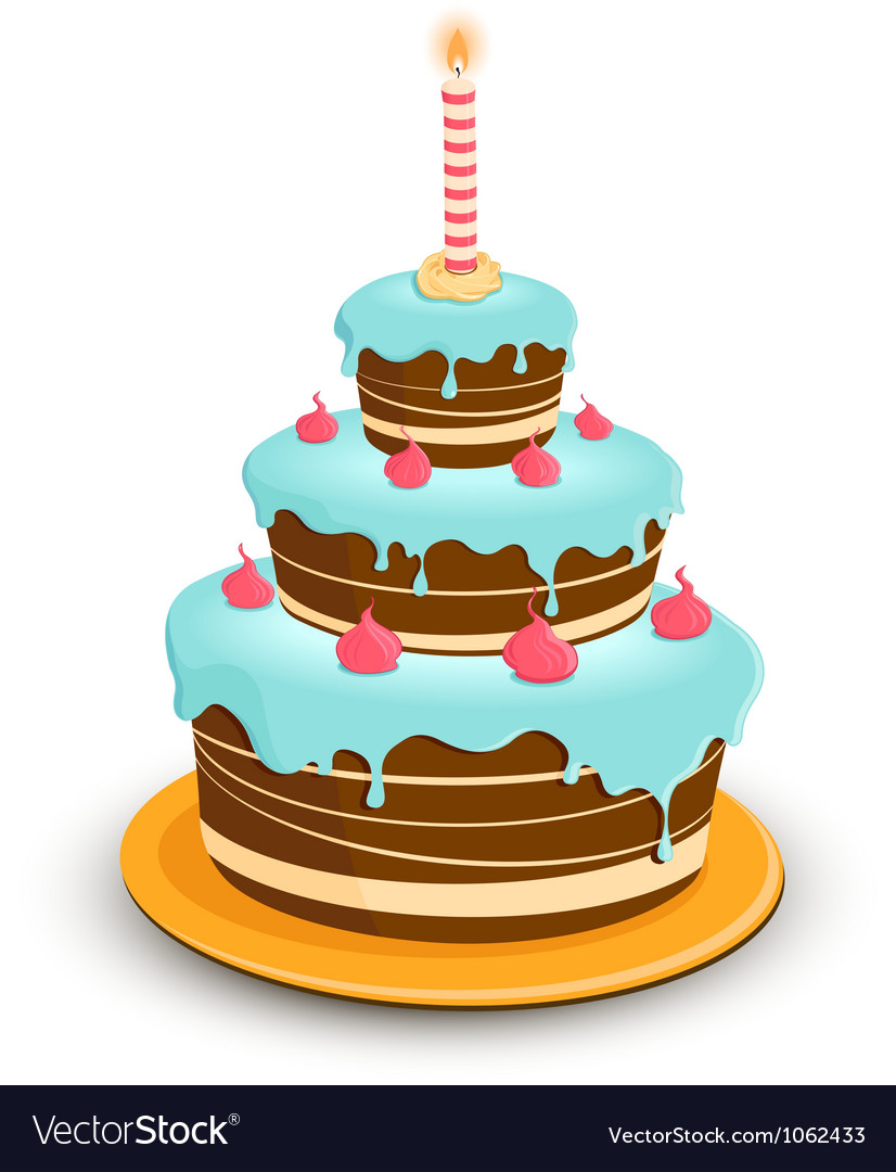 Birthday cake Royalty Free Vector Image - VectorStock