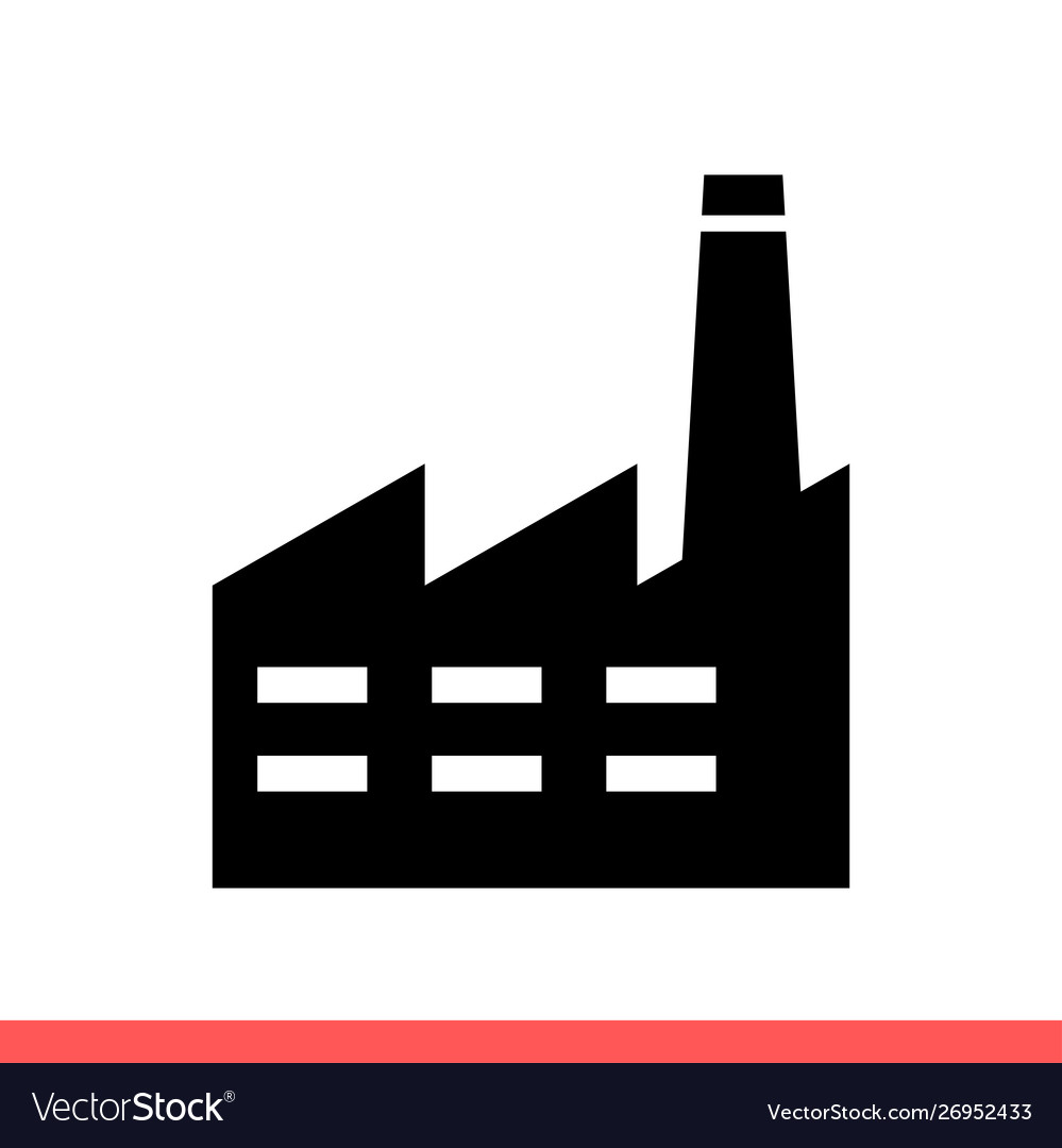Factory icon for web or mobile app Royalty Free Vector Image