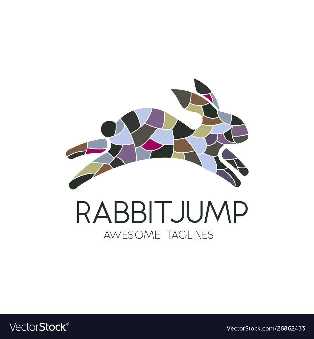 Jumping rabbit Royalty Free Vector Image - VectorStock
