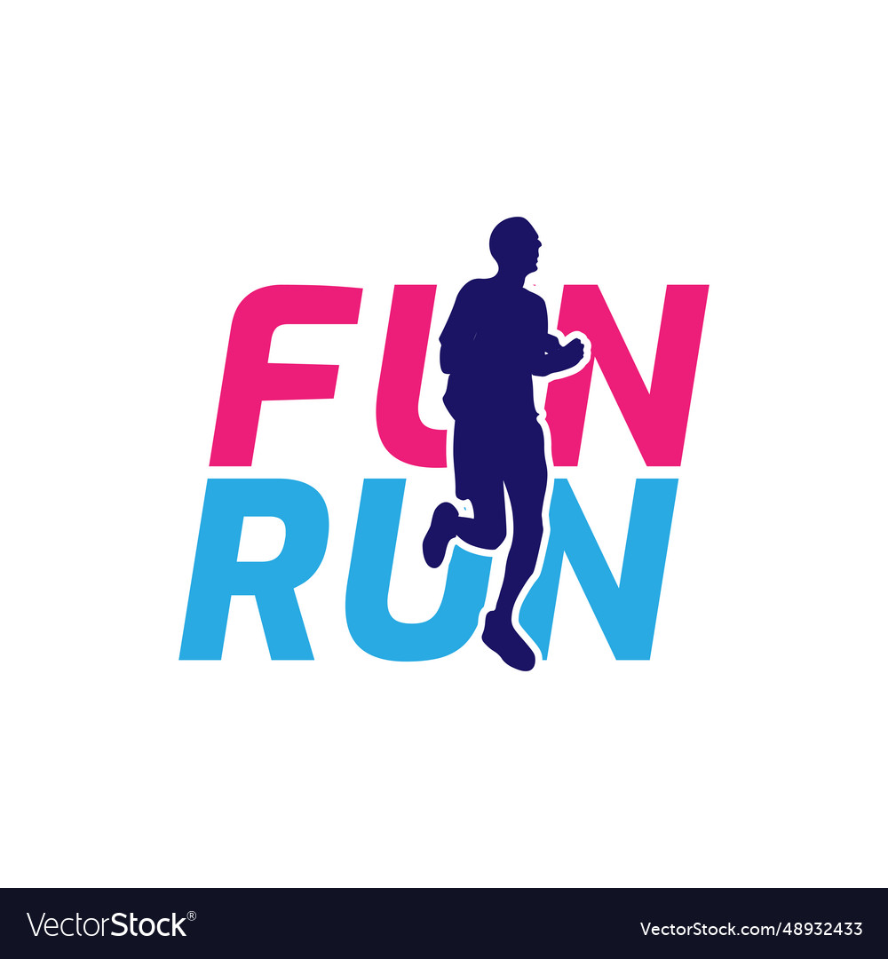 Logo design for 5k fun run event Royalty Free Vector Image