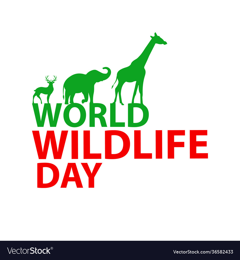 World wildlife day march 3 Royalty Free Vector Image