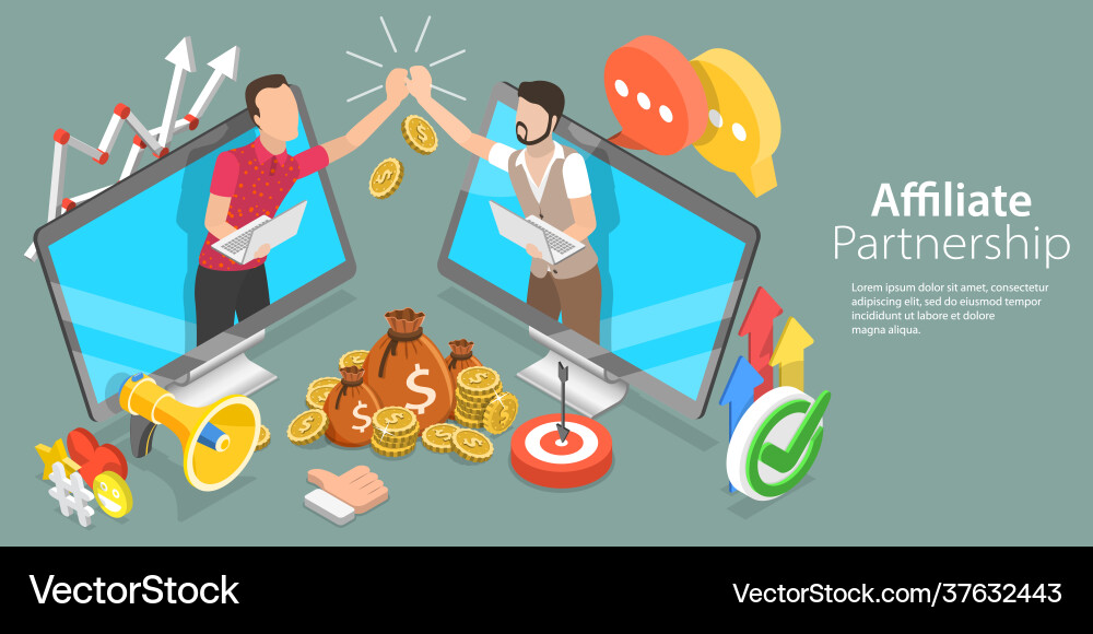 3d isometric flat conceptual Royalty Free Vector Image