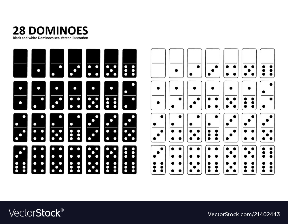 Premium Vector  Set white domino game block with shadow.