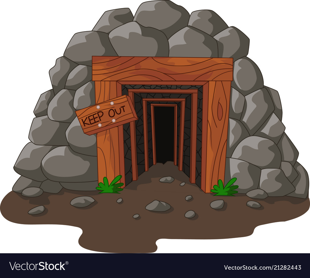 Cartoon Mine Entrance Royalty Free Vector Image