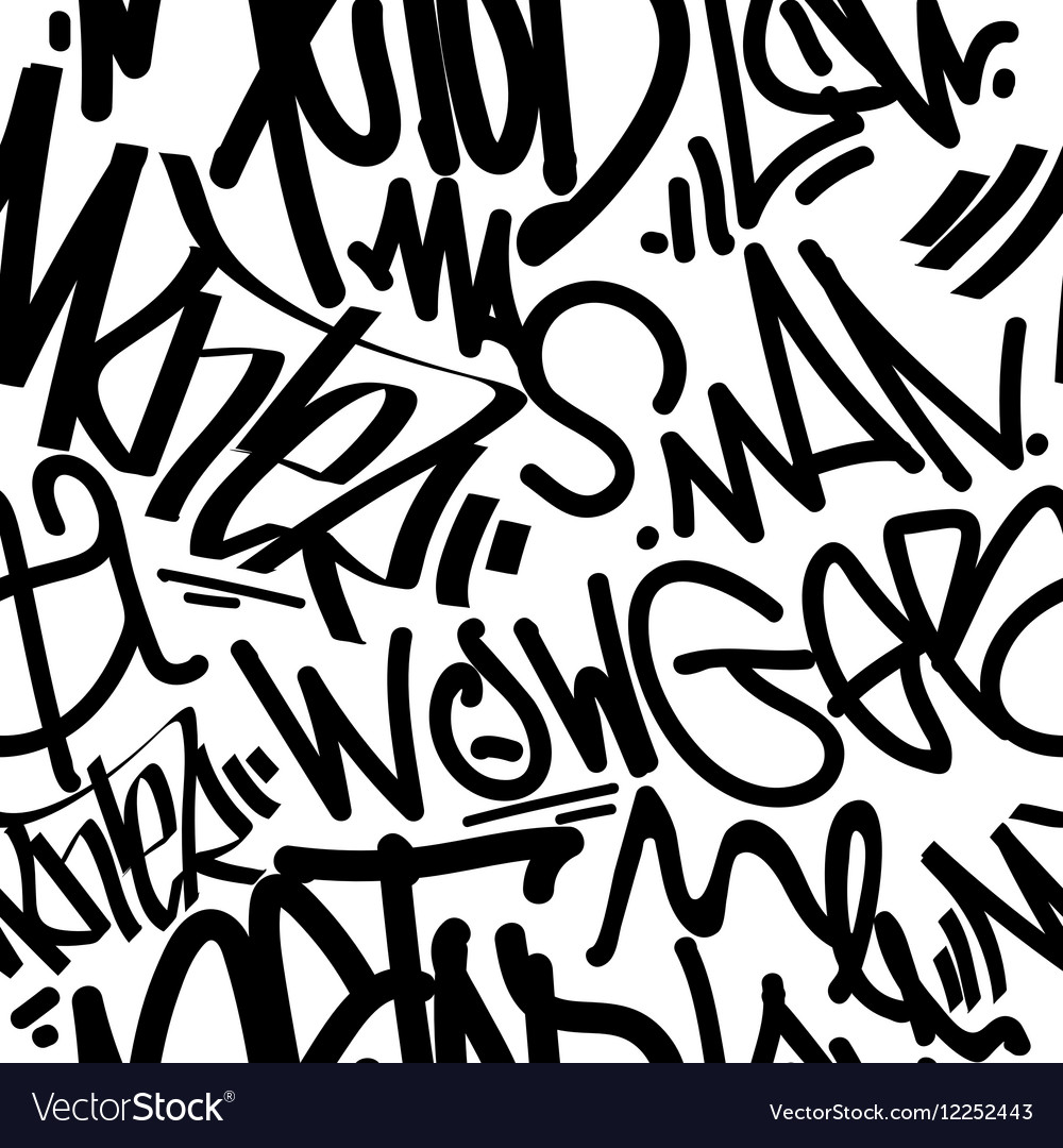 Graffiti Art Seamless Pattern Royalty Free Vector Image