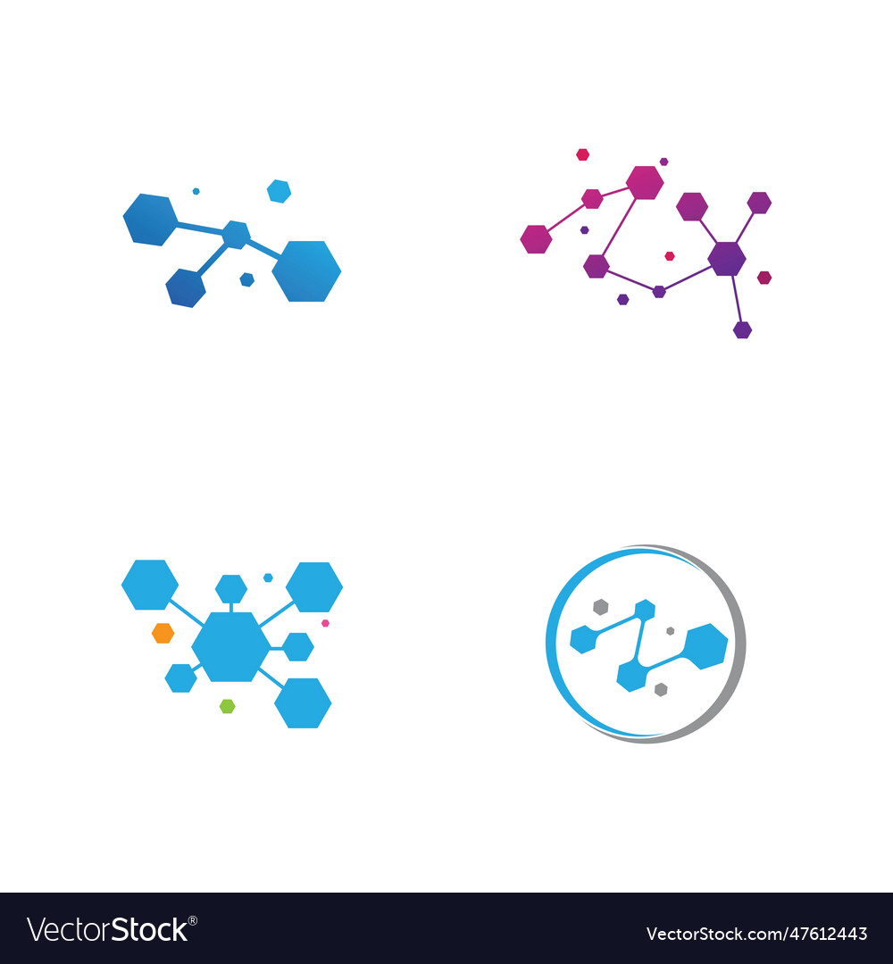 Molecule Logo Template Icon Royalty Free Vector Image