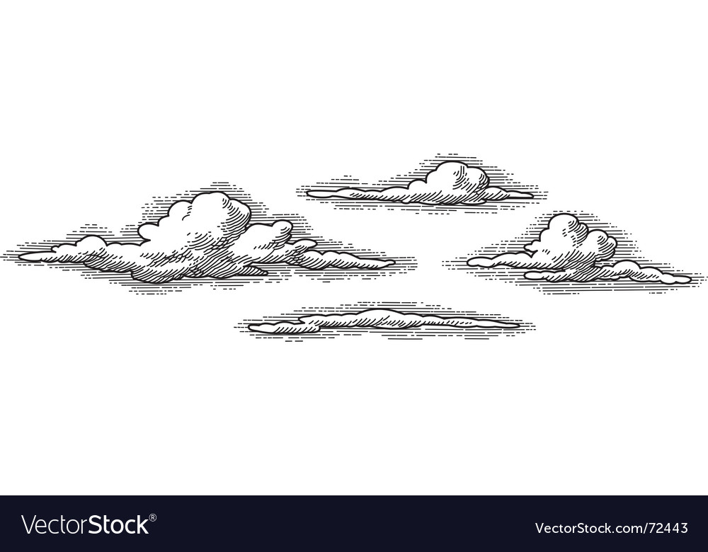 Retro clouds Royalty Free Vector Image - VectorStock