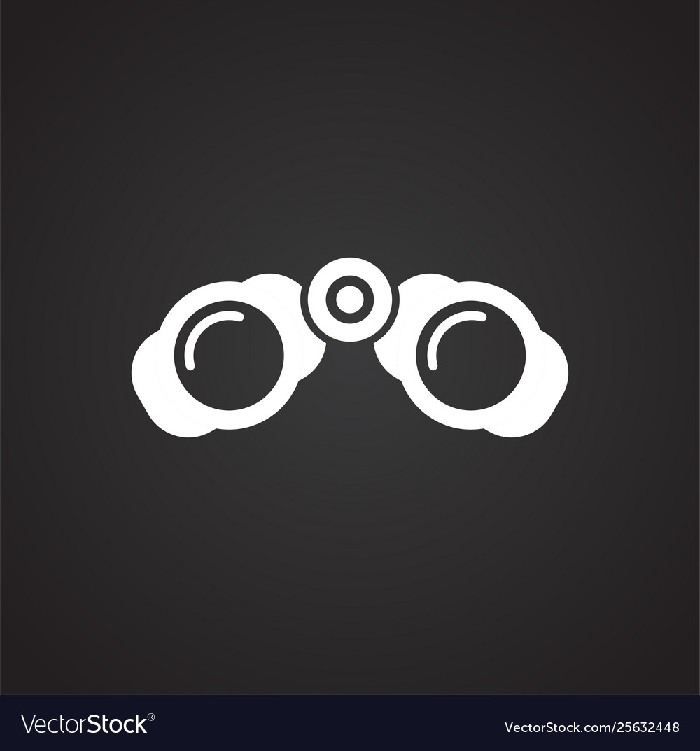 Binocular icon on background for graphic and web Vector Image