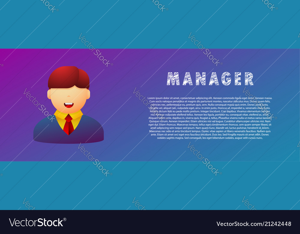 Manager avatar flache Steigung