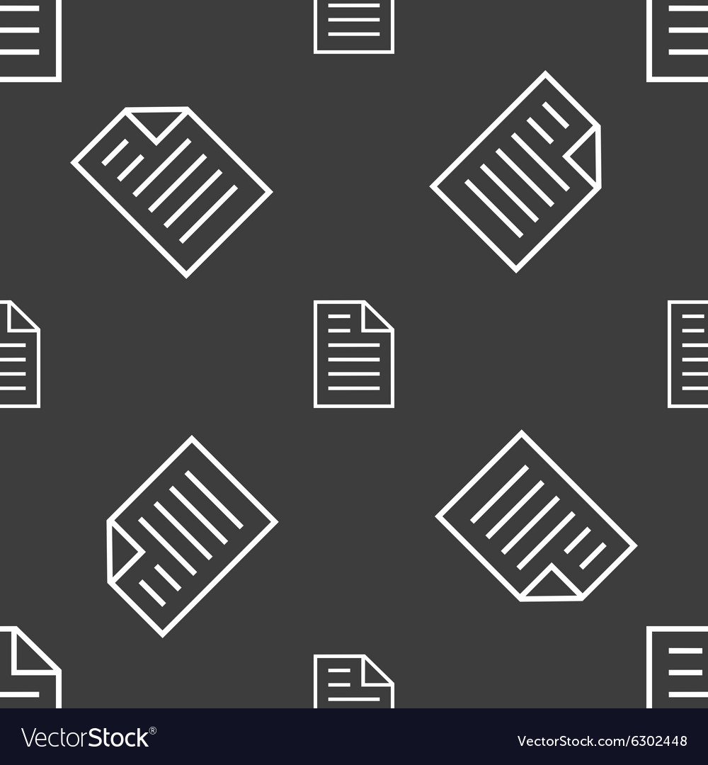 Text file sign icon file document symbol seamless Vector Image