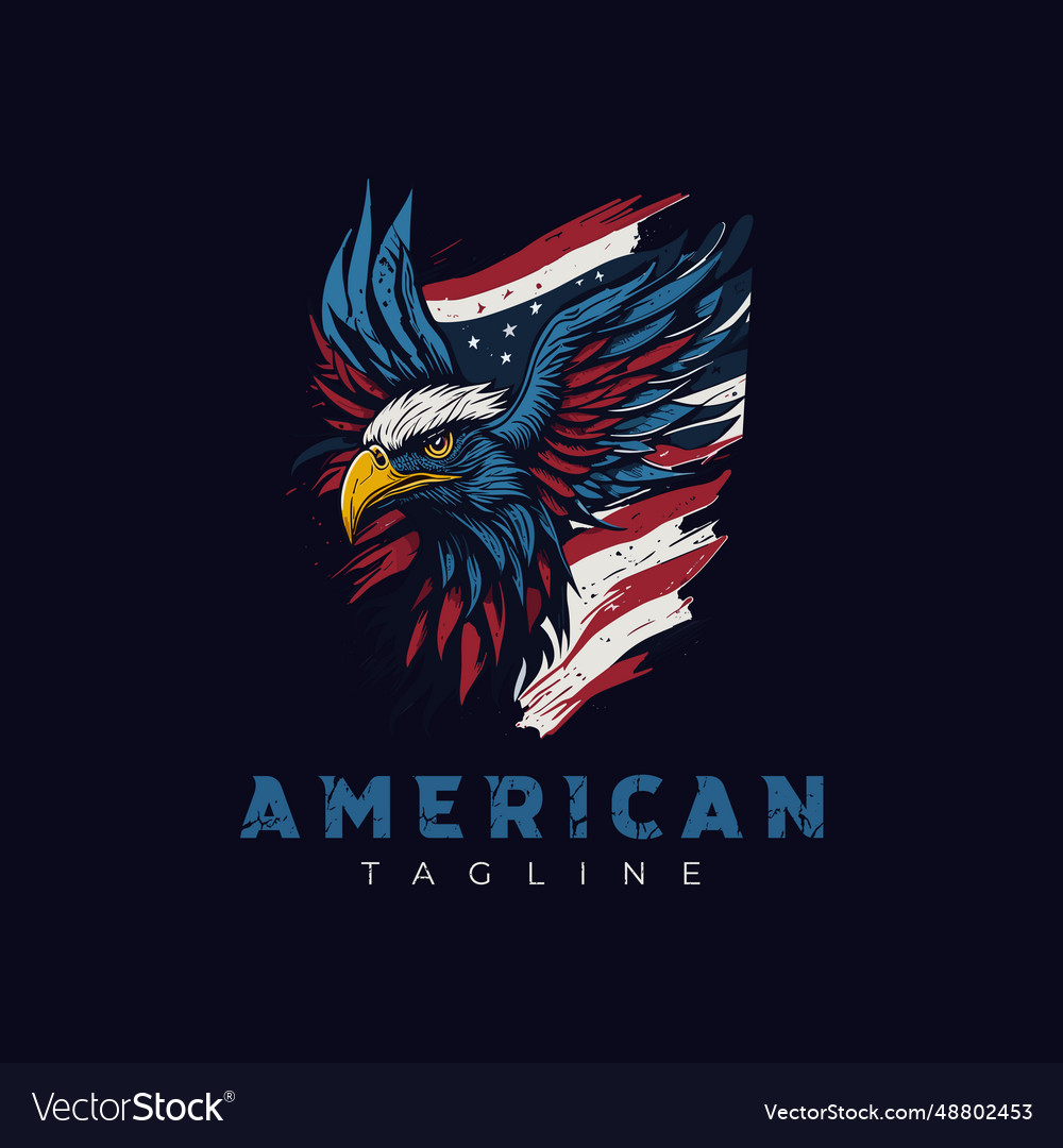 American style logo design template Royalty Free Vector