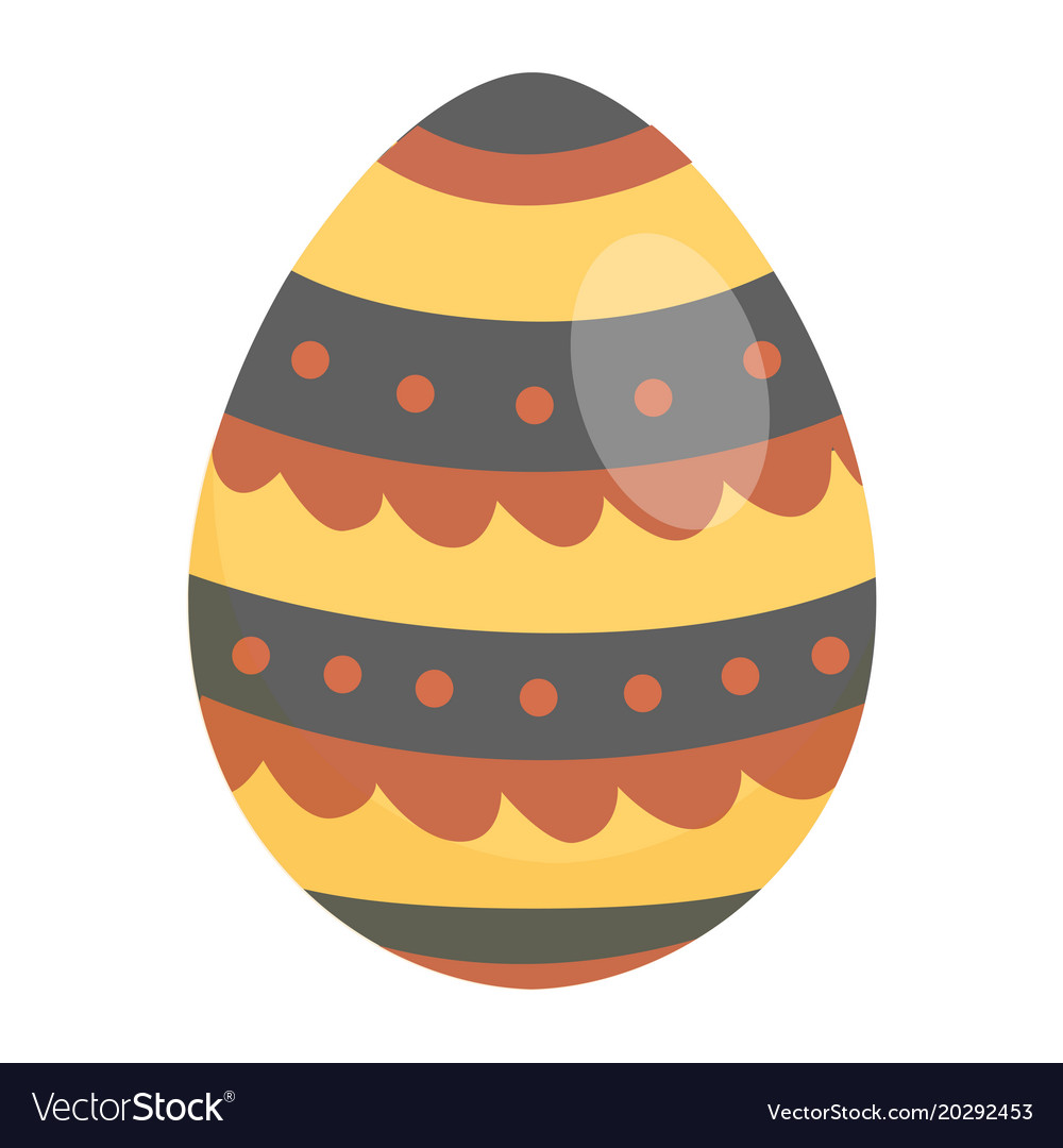 Easter eggs in cartoon style Royalty Free Vector Image