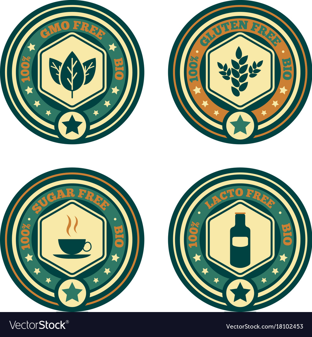 Food stamps set Royalty Free Vector Image VectorStock