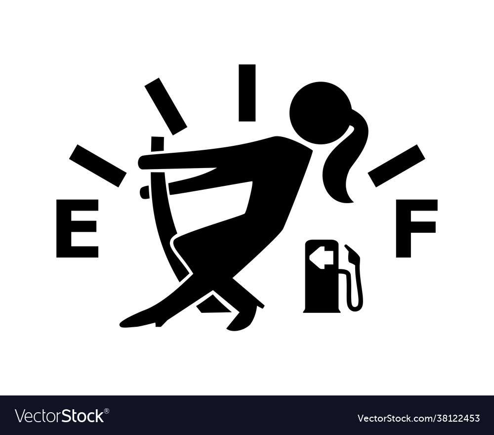 Fuel indicator for a logo Royalty Free Vector Image