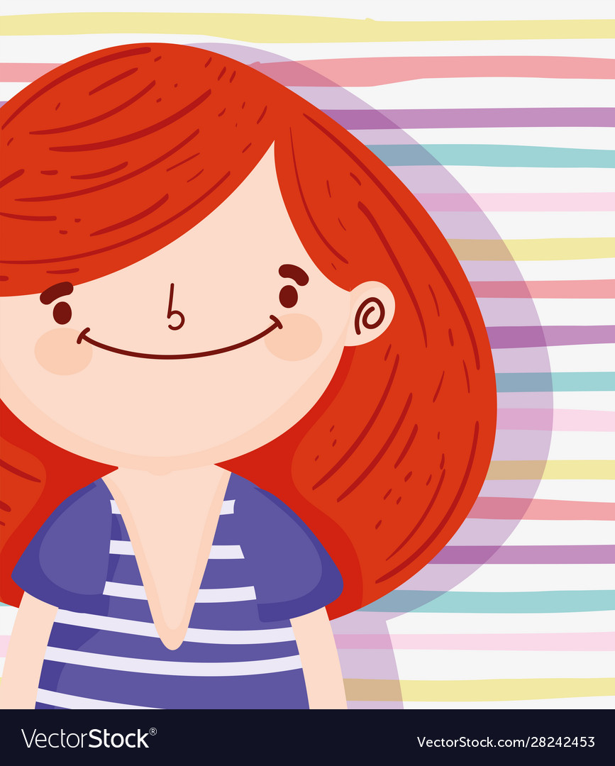 Happy Children Day Cute Boy With Hair Red Stripes Vector Image