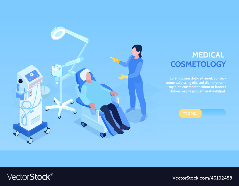 Cosmetology horizontal banner Royalty Free Vector Image