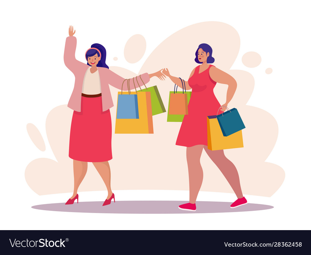 Customers flat characters Royalty Free Vector Image