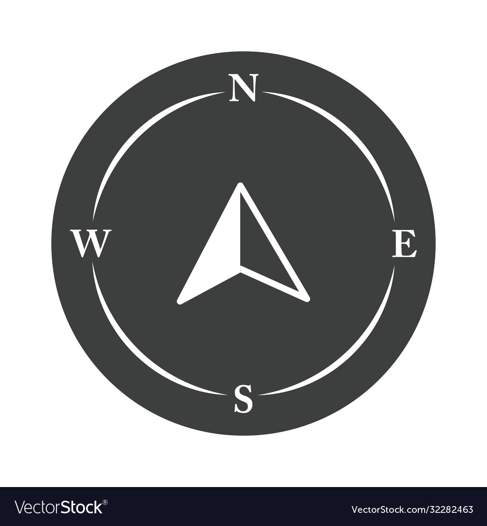 Compass rose navigation cartography destination Vector Image