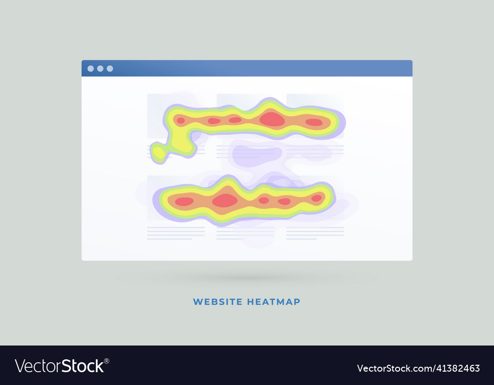 Heat map or website heatmap tool data technique Vector Image