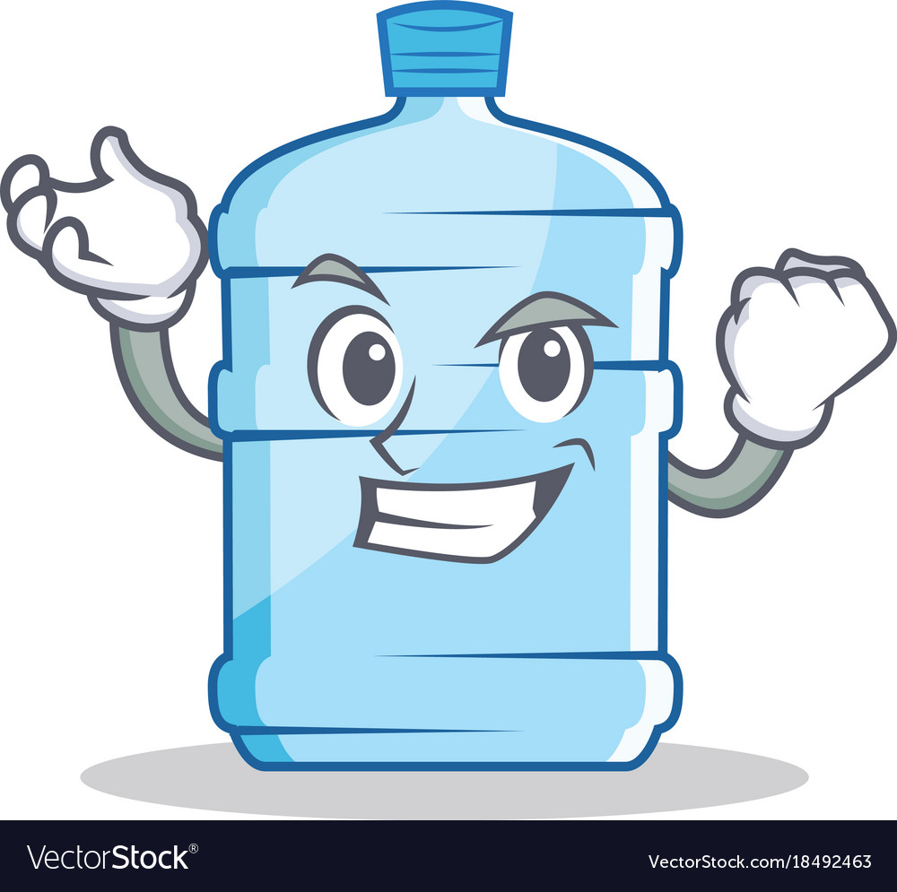 Successful gallon character cartoon style Vector Image