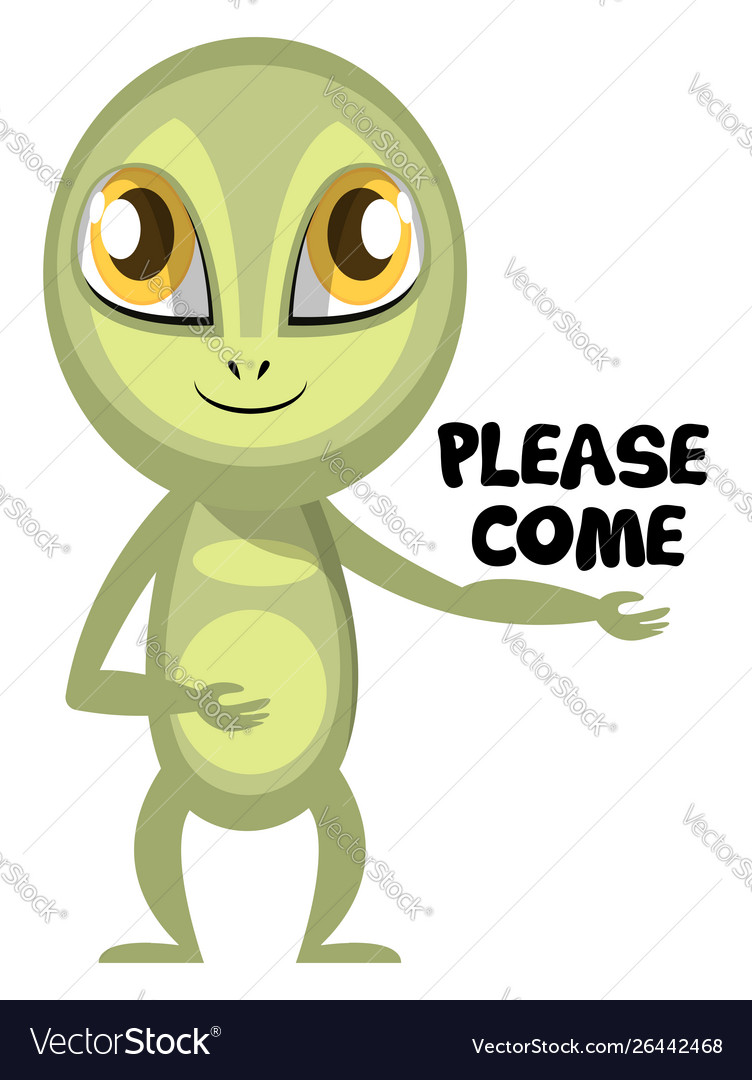Alien calling someone on white background Vector Image Alien calling someone on white background Vector Image