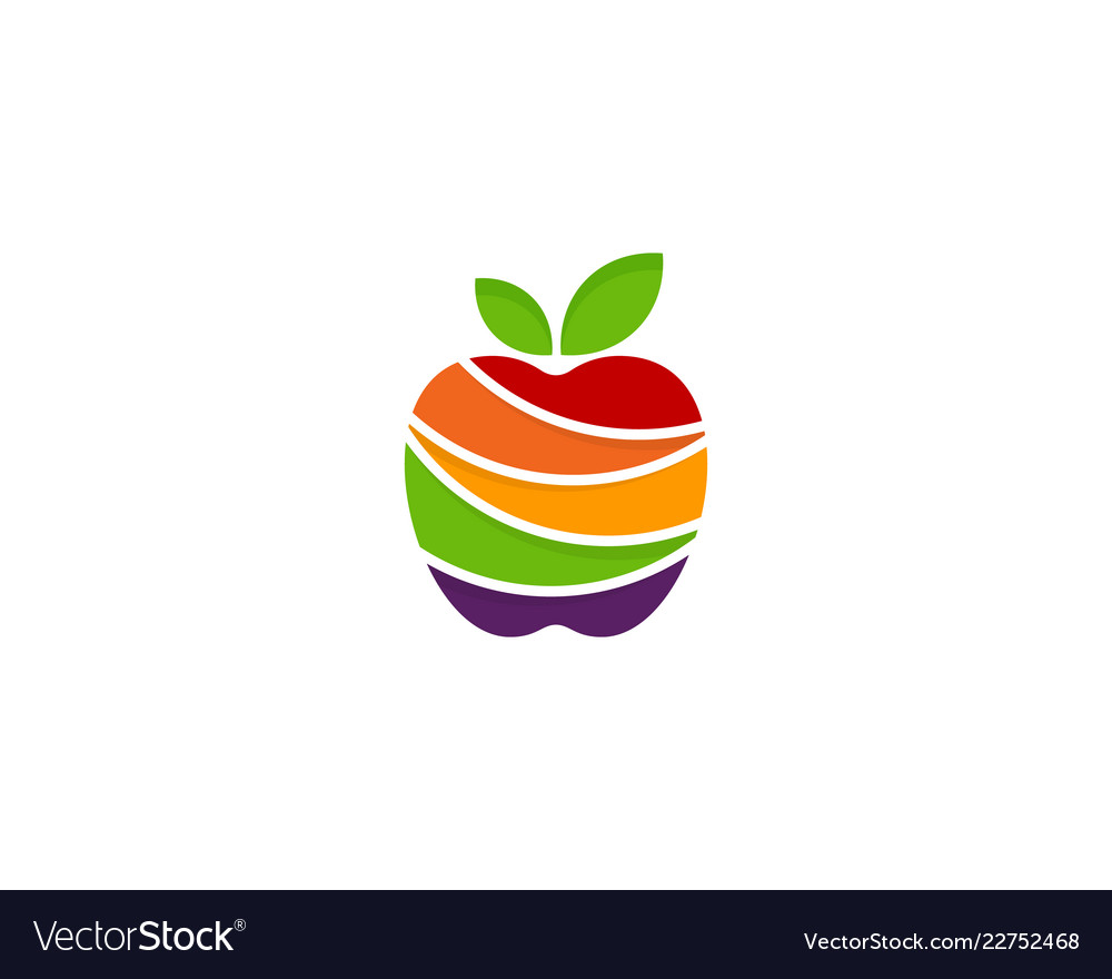 Color fruit logo icon design Royalty Free Vector Image