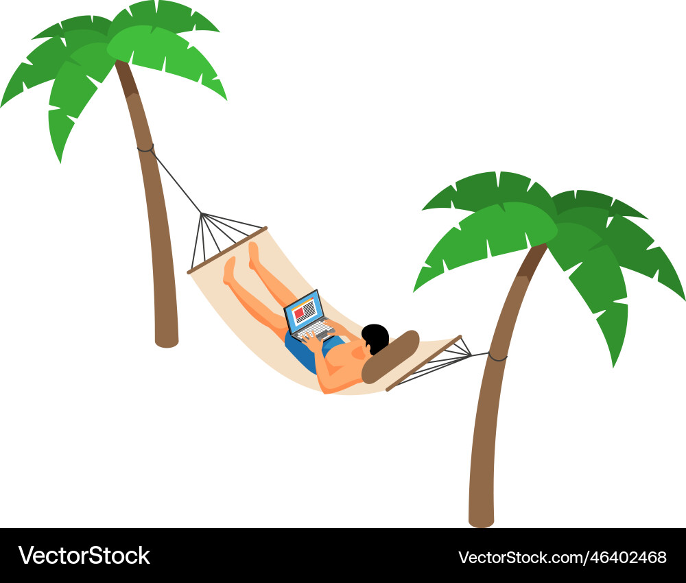 Freelancer Isometric Royalty Free Vector Image