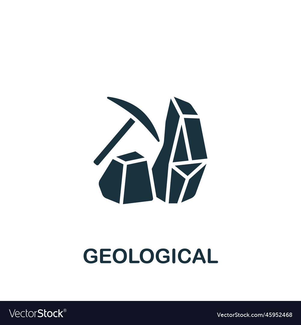 Geological icon monochrome simple sign from