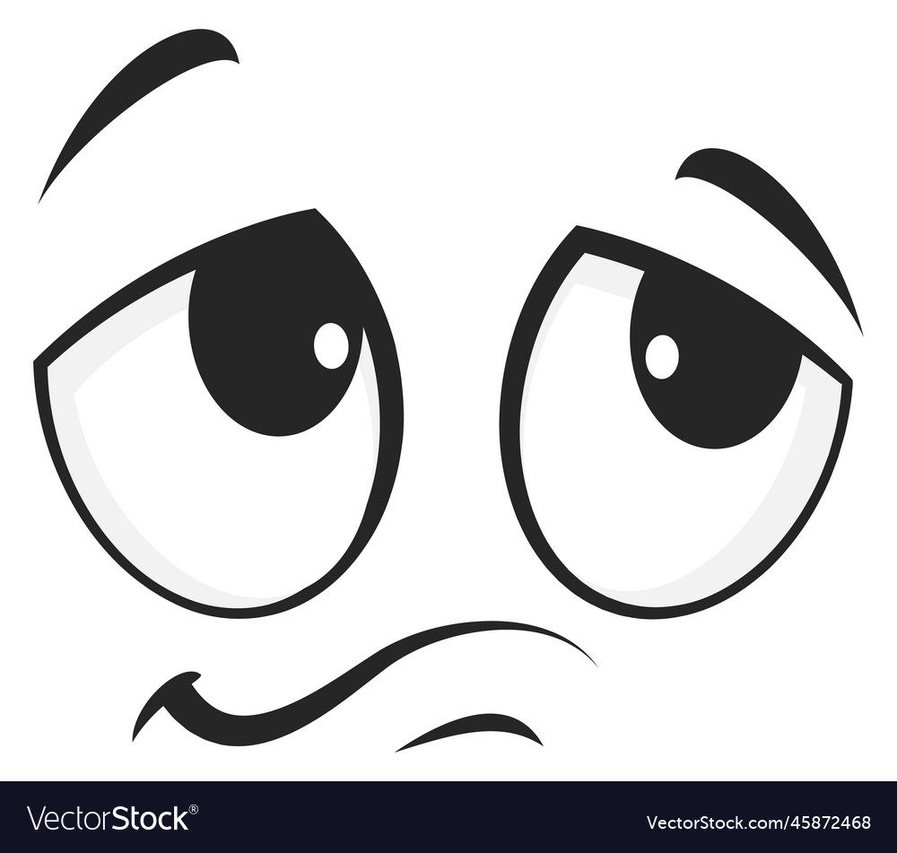 Grimacing face expression comic emotion cartoon Vector Image