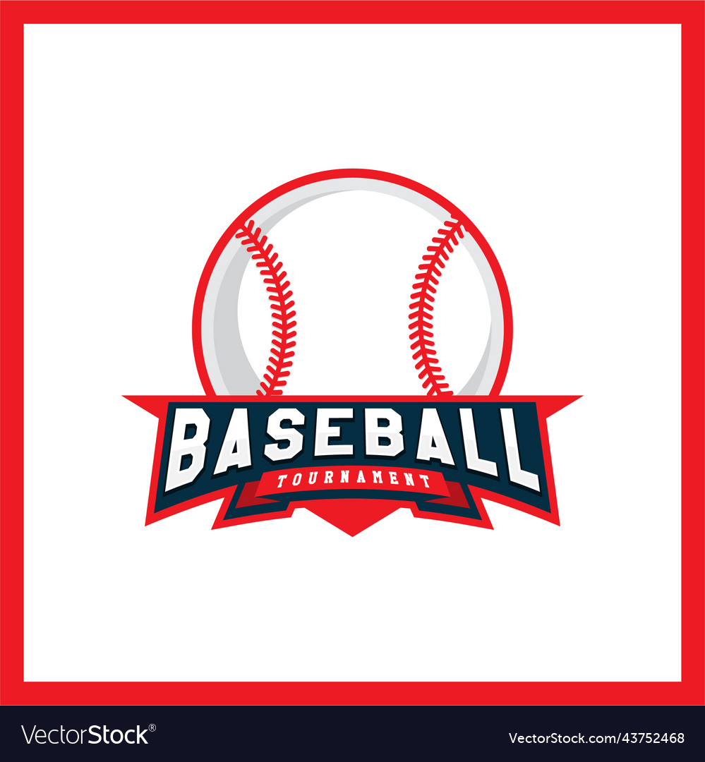 Modern professional logotype for a baseball Vector Image