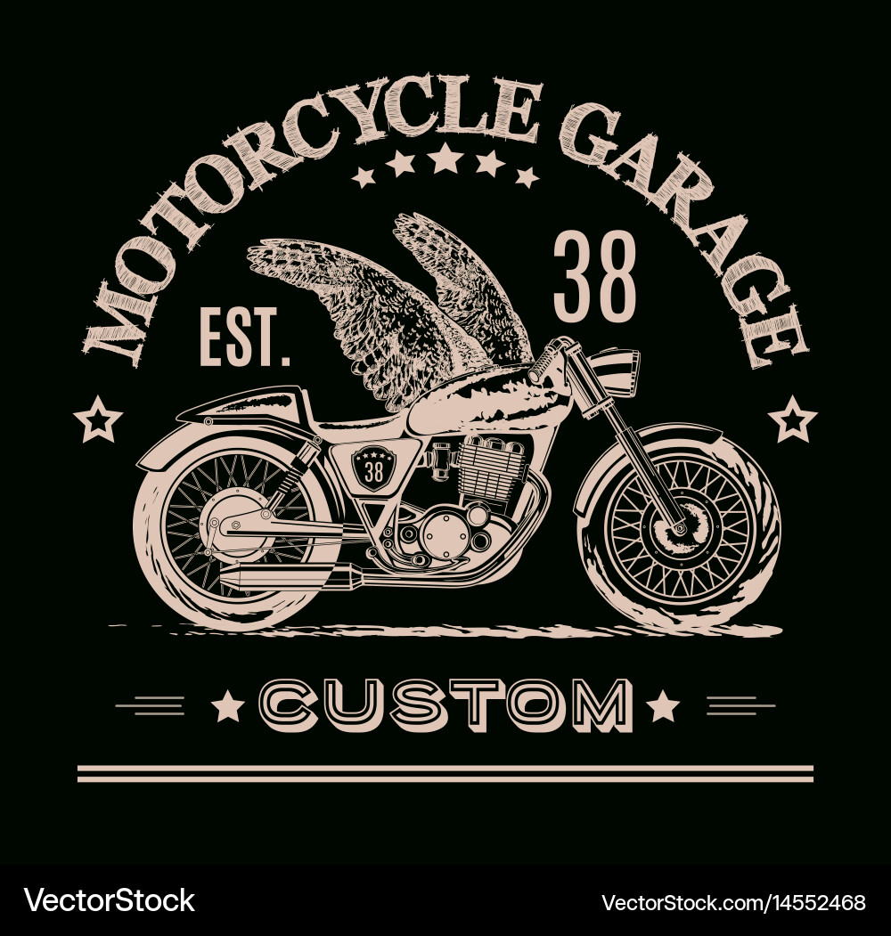 Morotcycle Custom Banner Royalty Free Vector Image