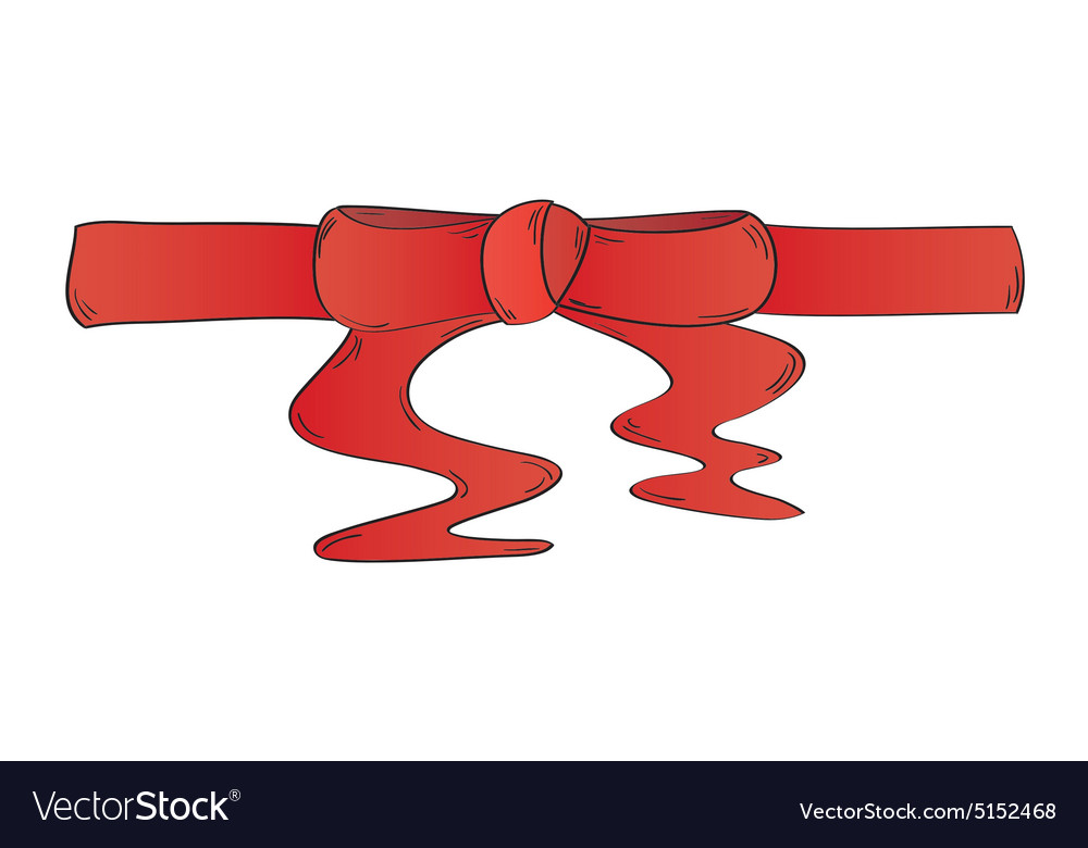 Ribbon on white background Royalty Free Vector Image