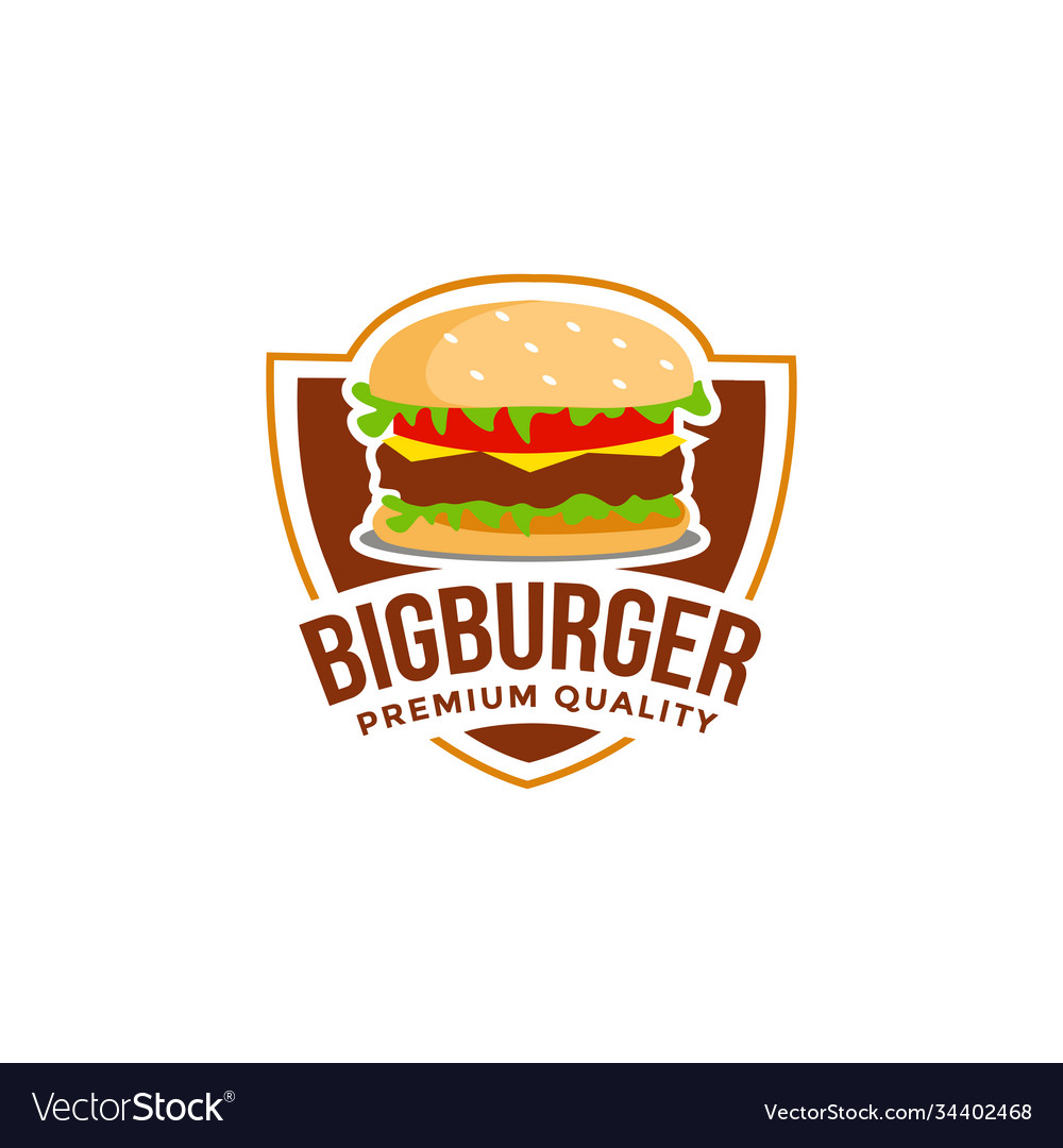 Vintage Retro Hipster Hamburger Burger Logo Vector Image