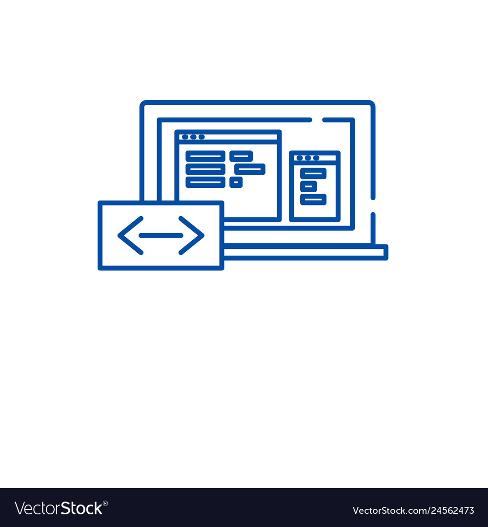 Program coding line icon concept Royalty Free Vector Image