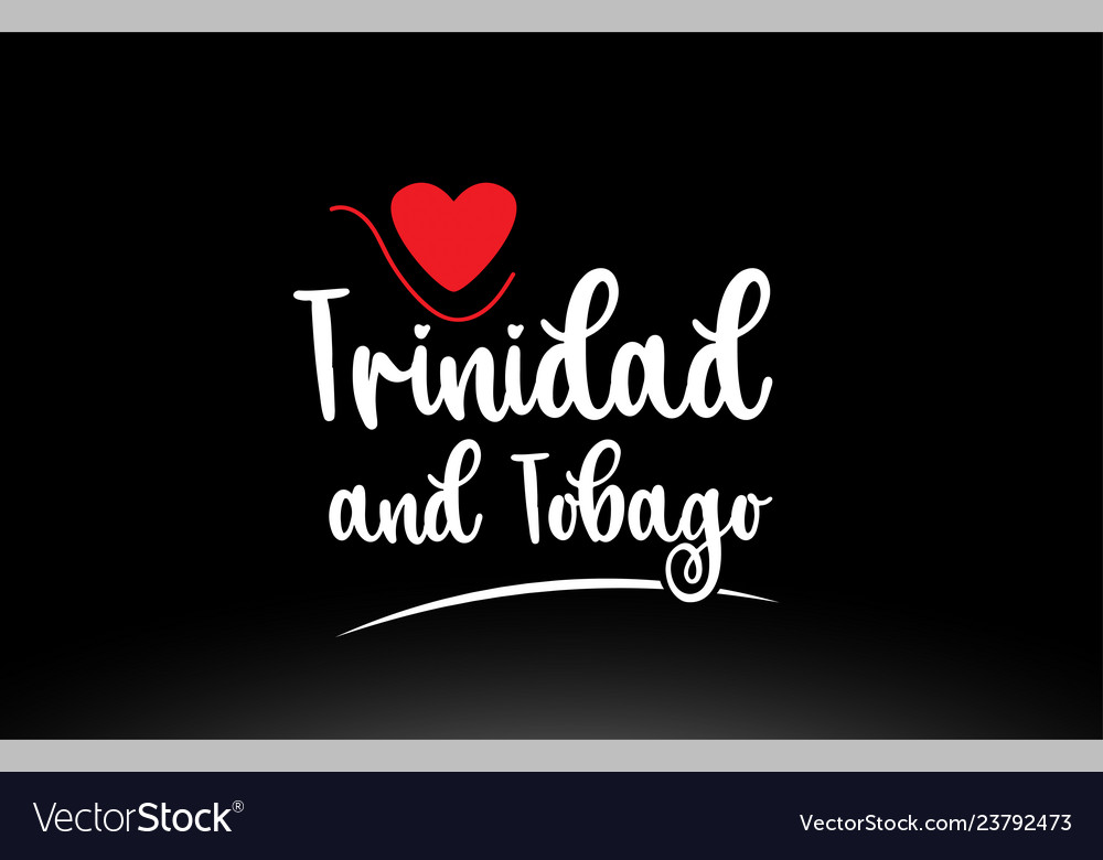 Trinidad And Tobago Country Text Typography Logo Vector Image 6379