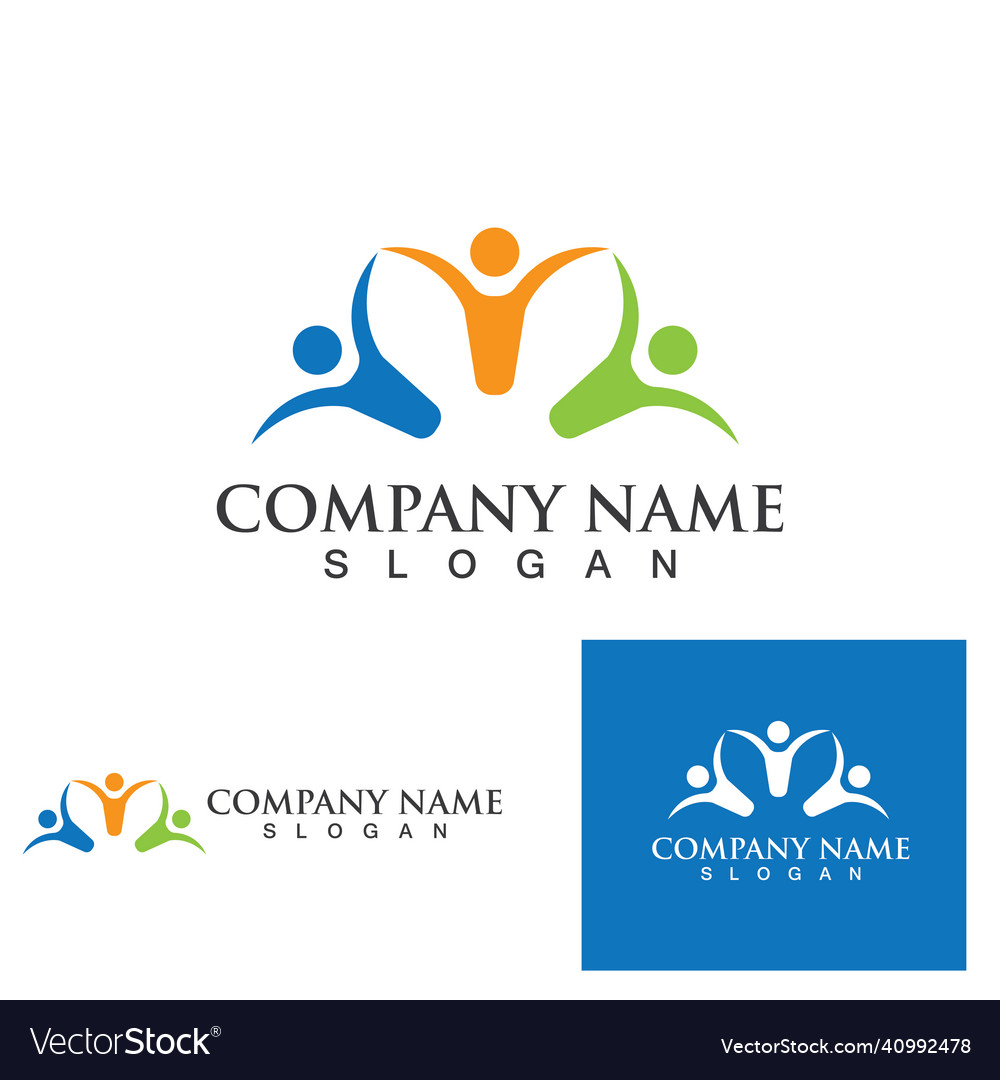 Adoption and community care logo template icon Vector Image