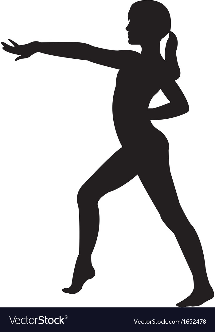 Gymnastics girl silhouette