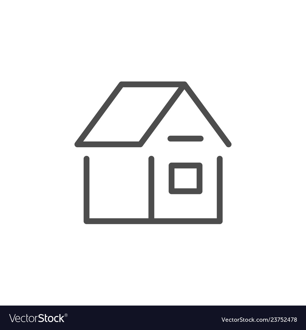 House line icon Royalty Free Vector Image - VectorStock