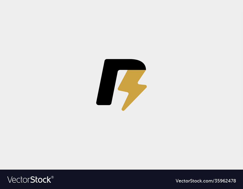 Letter b bolt logo design icon