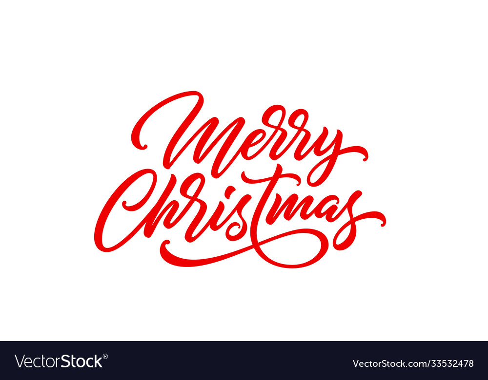 Merry christmas text Royalty Free Vector Image