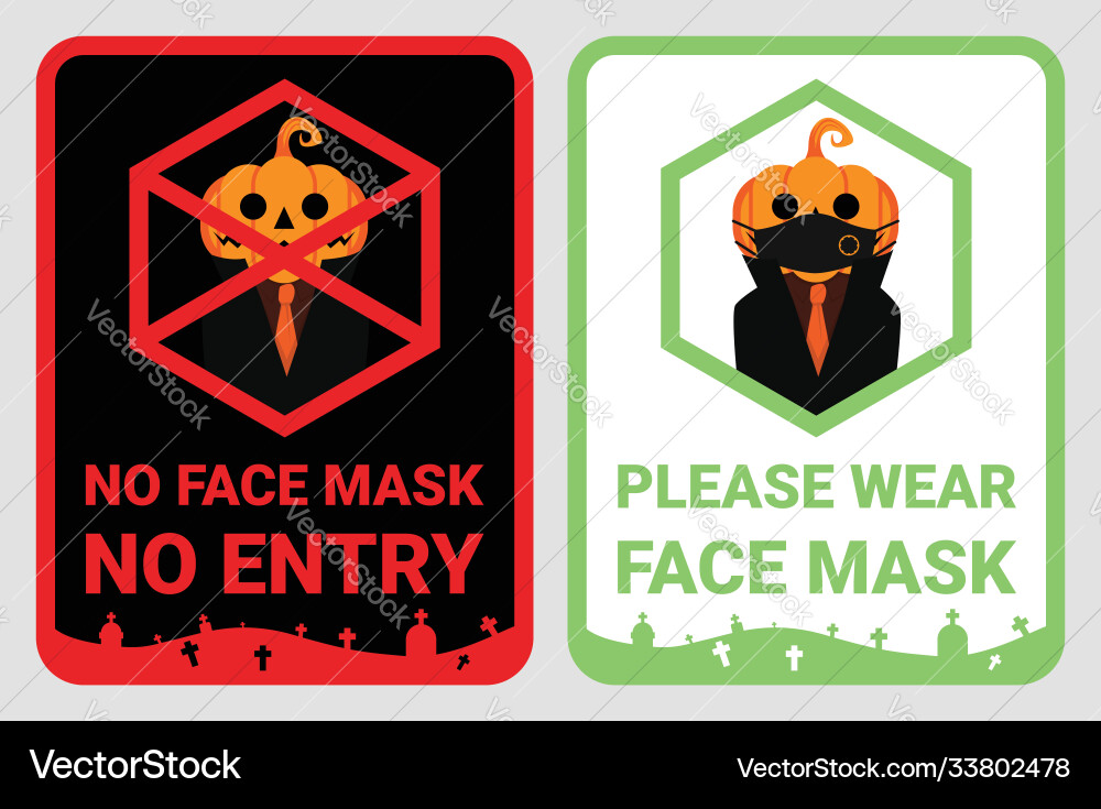 No face mask entry to prevent covid19 Royalty Free Vector