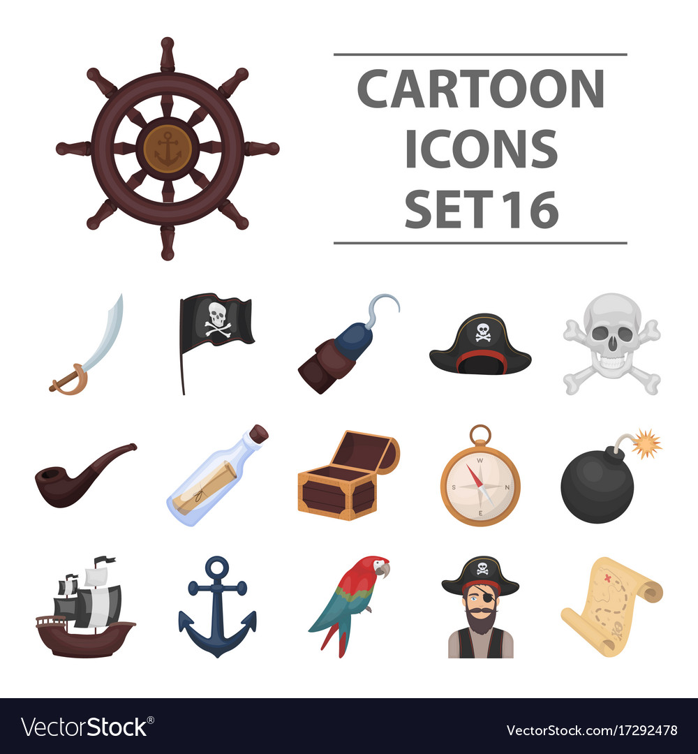 Pirates elements icon. Ведьмины атрибуты в векторе.