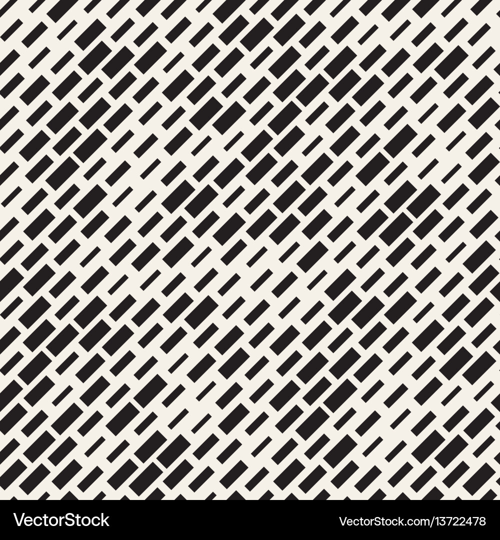 Seamless black and white irregular dash Royalty Free Vector