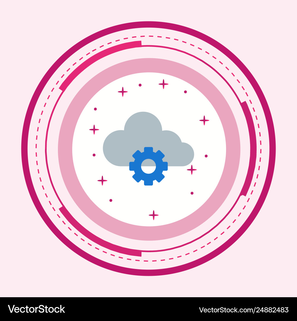 Cloud settings icon design Royalty Free Vector Image