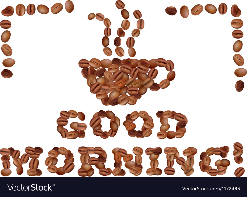 Download Good morning with coffee Royalty Free Vector Image